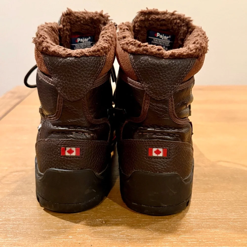 Pajar Canada Basel Men’s Winter Boot Lace Up Brown Leather Sz 11 - 11 1/2 EUR 44